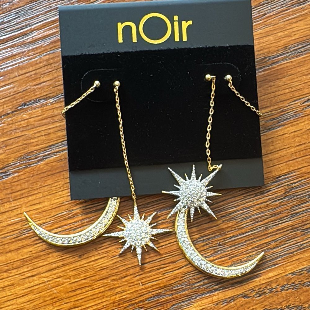 Celesteisl nOIr jewelry collection moon and star earrings NEW
